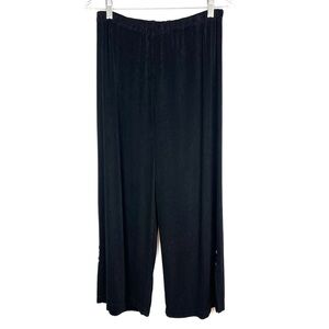 SALE Chico’s Travelers Wrinkle Resistant Black Wide Leg Pants size large